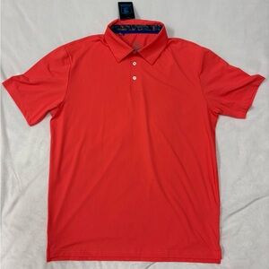 Men's Coral Performance Polo - Breathable Short Sleeve Shirt